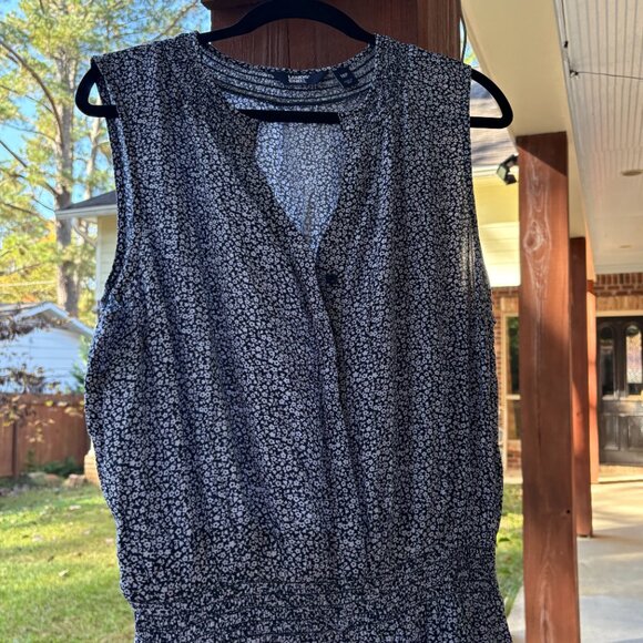 NWOT LANDS END Wide-leg ditsy floral jumpsuit - Picture 2 of 5